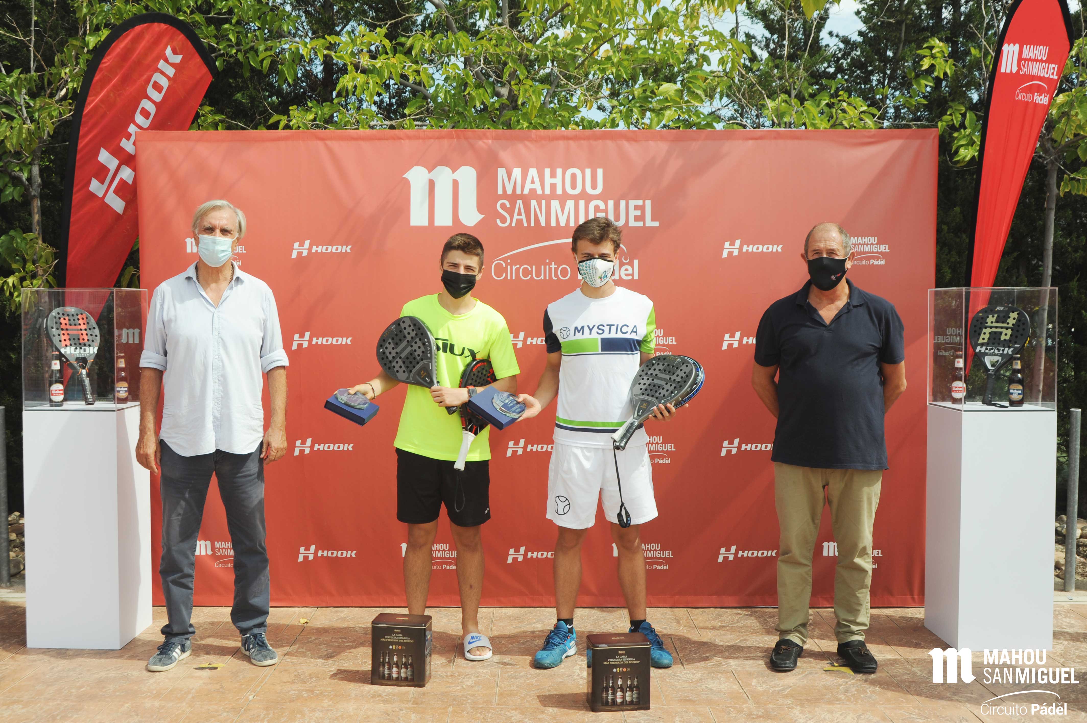 Sacristán e Nieto, segundos campeões masculinos.